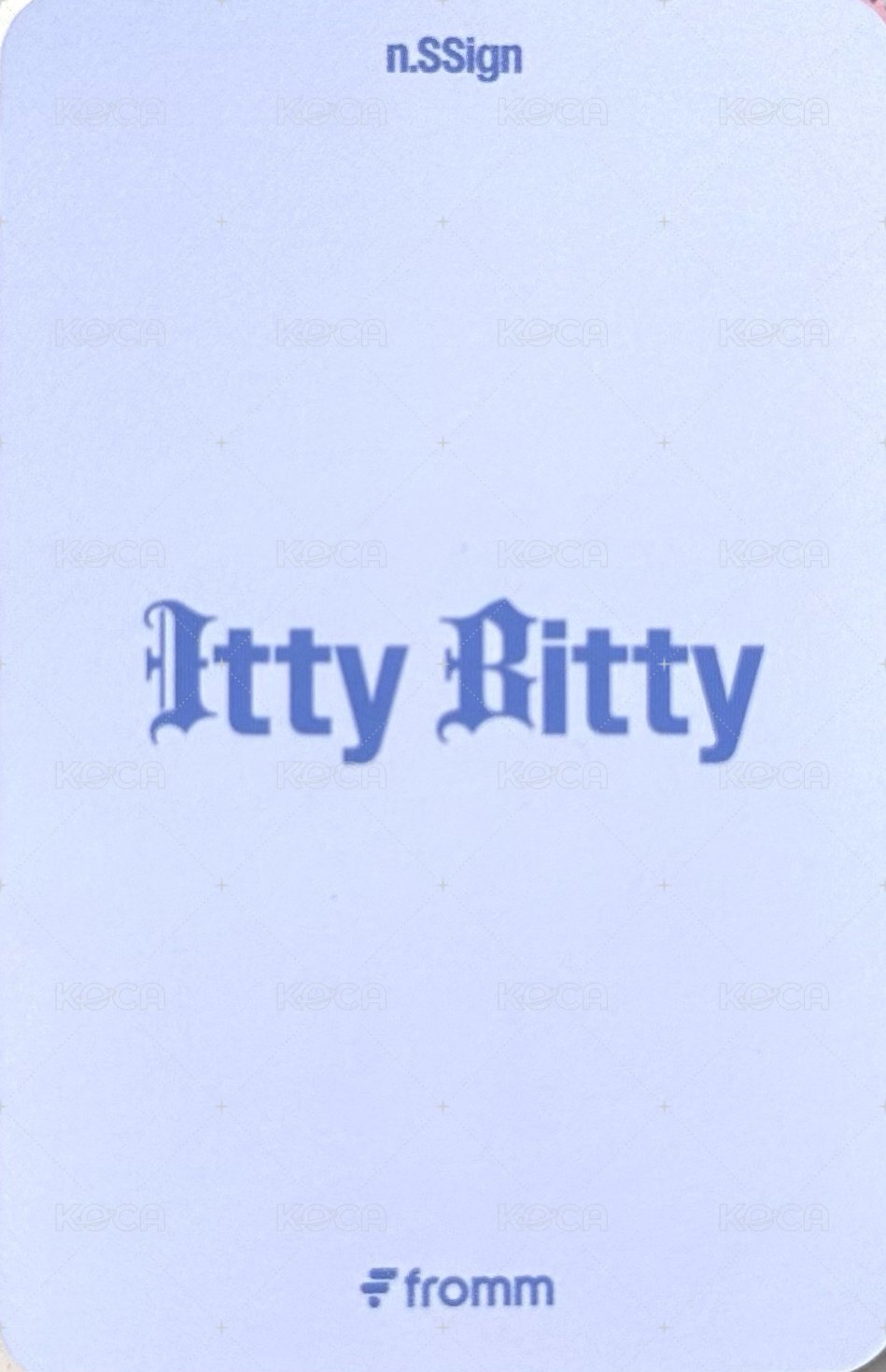 Itty Bitty fromm 線上/線下diy 11.0 簽售卡  背面