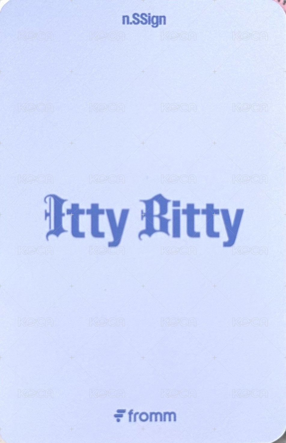 Itty Bitty fromm 線上/線下diy 11.0 簽售卡  背面