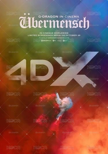 GD 權志龍 ubermensch 電影演唱會 4DX 海報