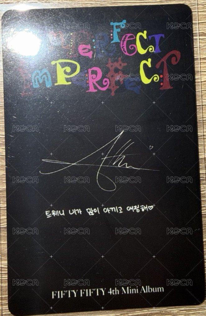 Imperfect-I'mperfect Messy me ver. 專輯卡  背面