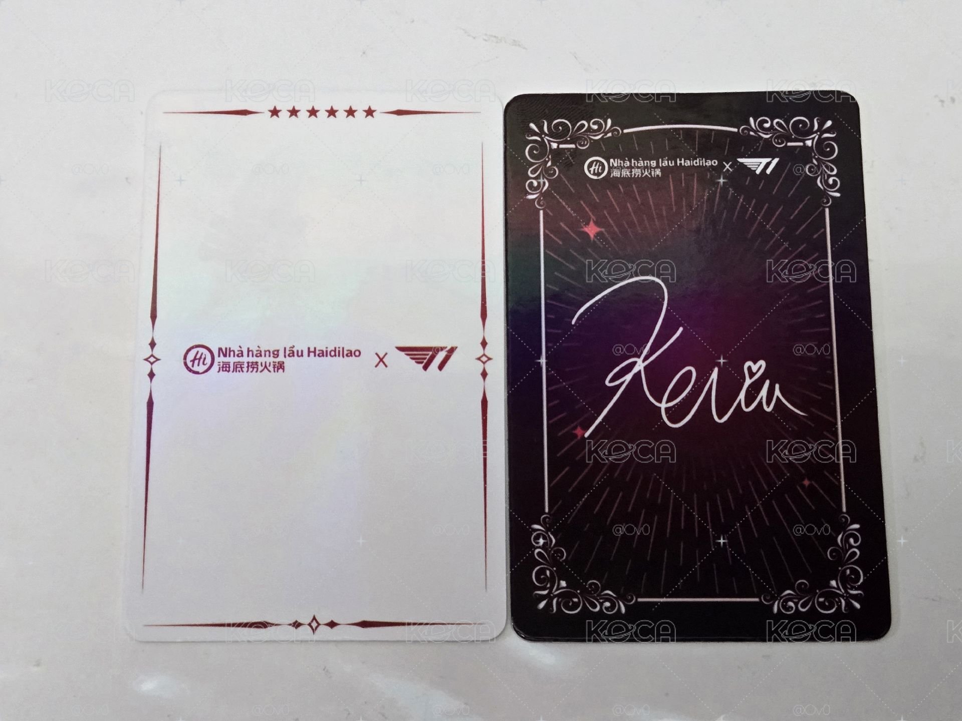 Keria 海底撈小卡兩張