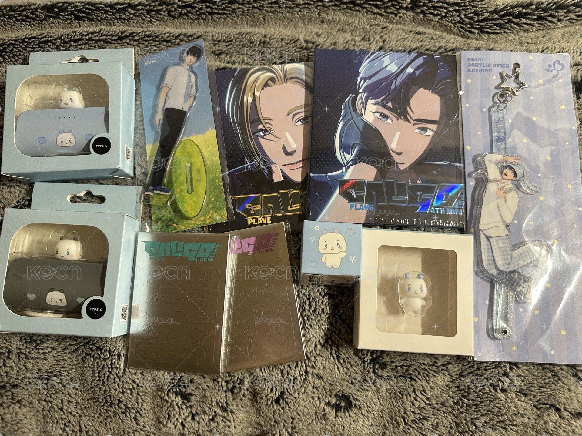 Plave 藝俊💙Set(行動電源/鍵帽/充電線保護套/六夏立牌/打卡棒