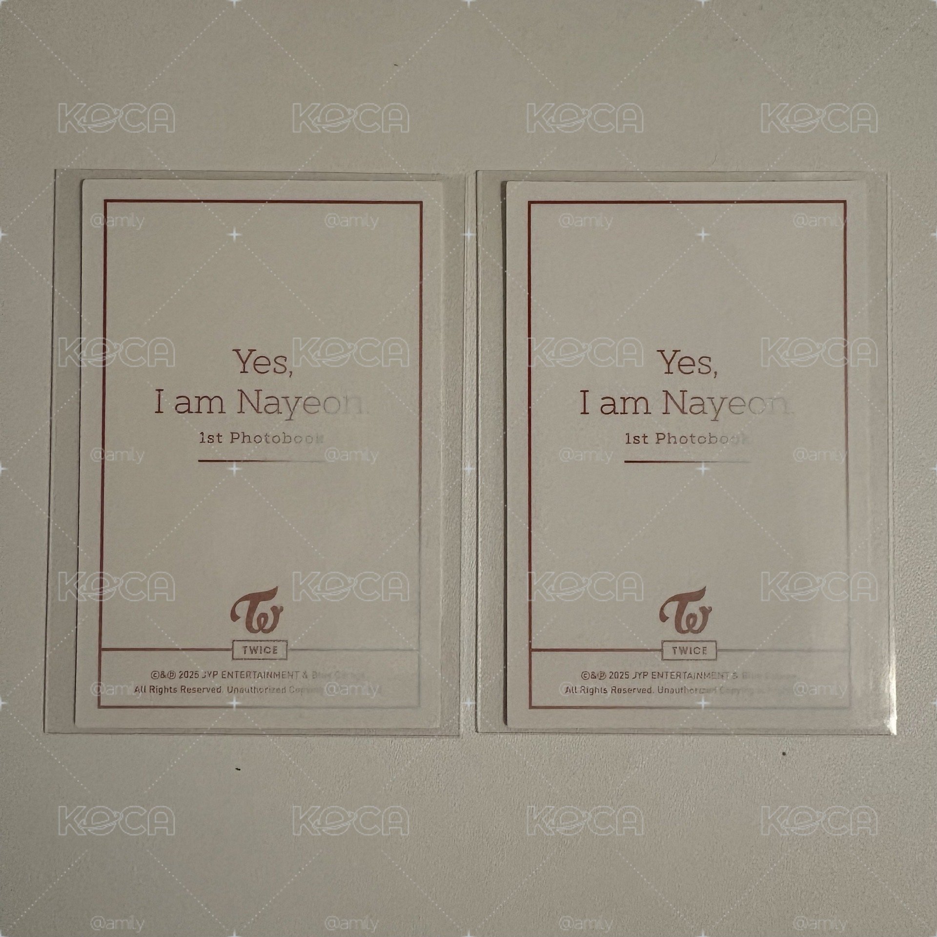 林娜璉-Yes am Nayeon 紅版寫真卡*2