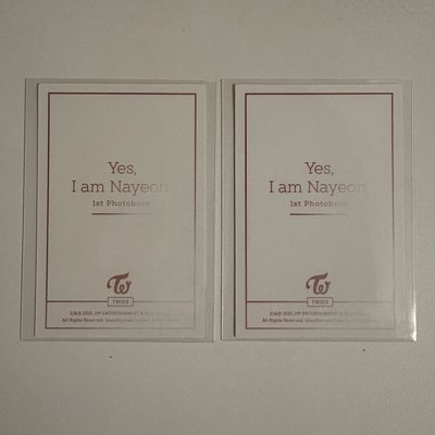 林娜璉-Yes am Nayeon 紅版寫真卡*2