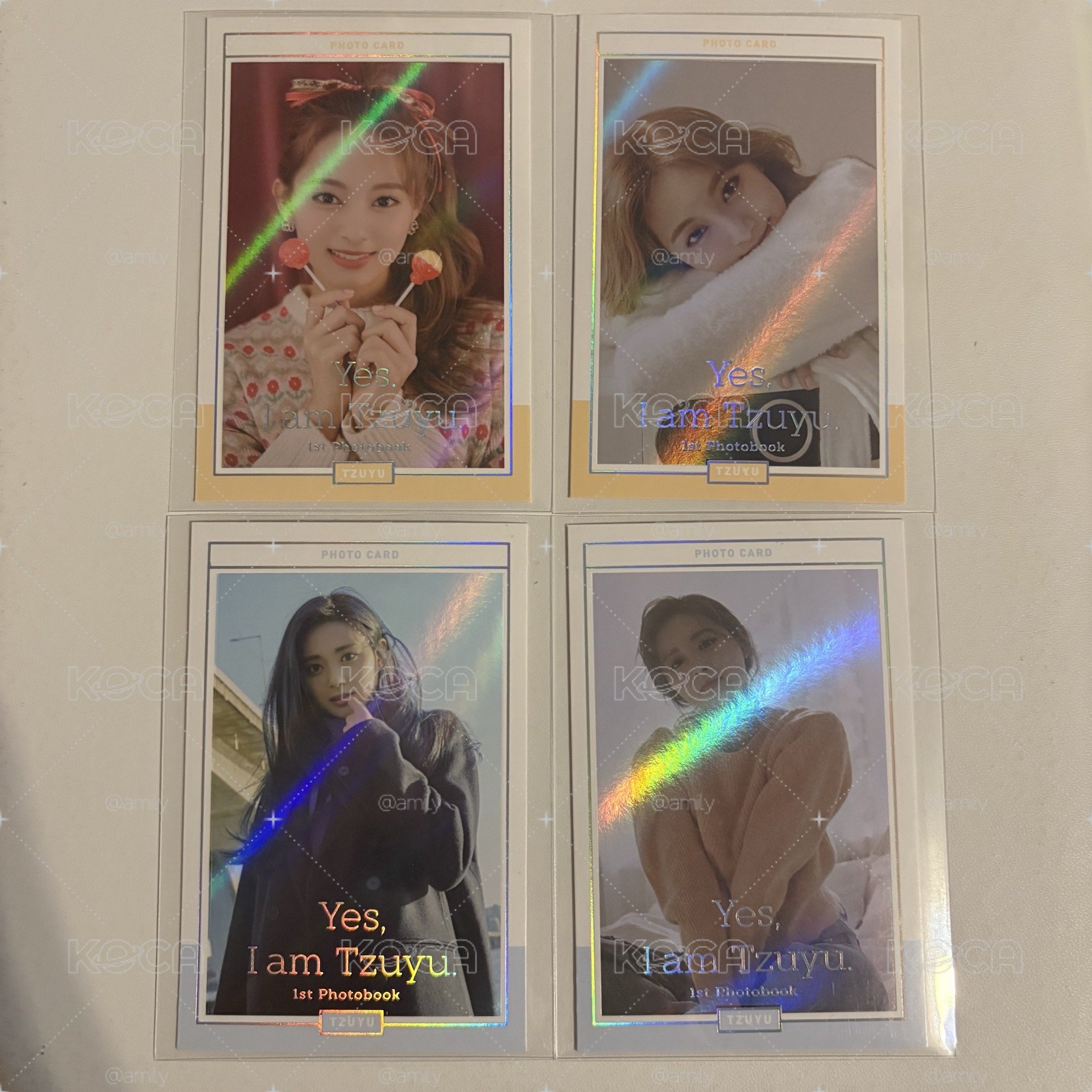 周子瑜-Yes am Tzuyu 兩版寫真卡*4