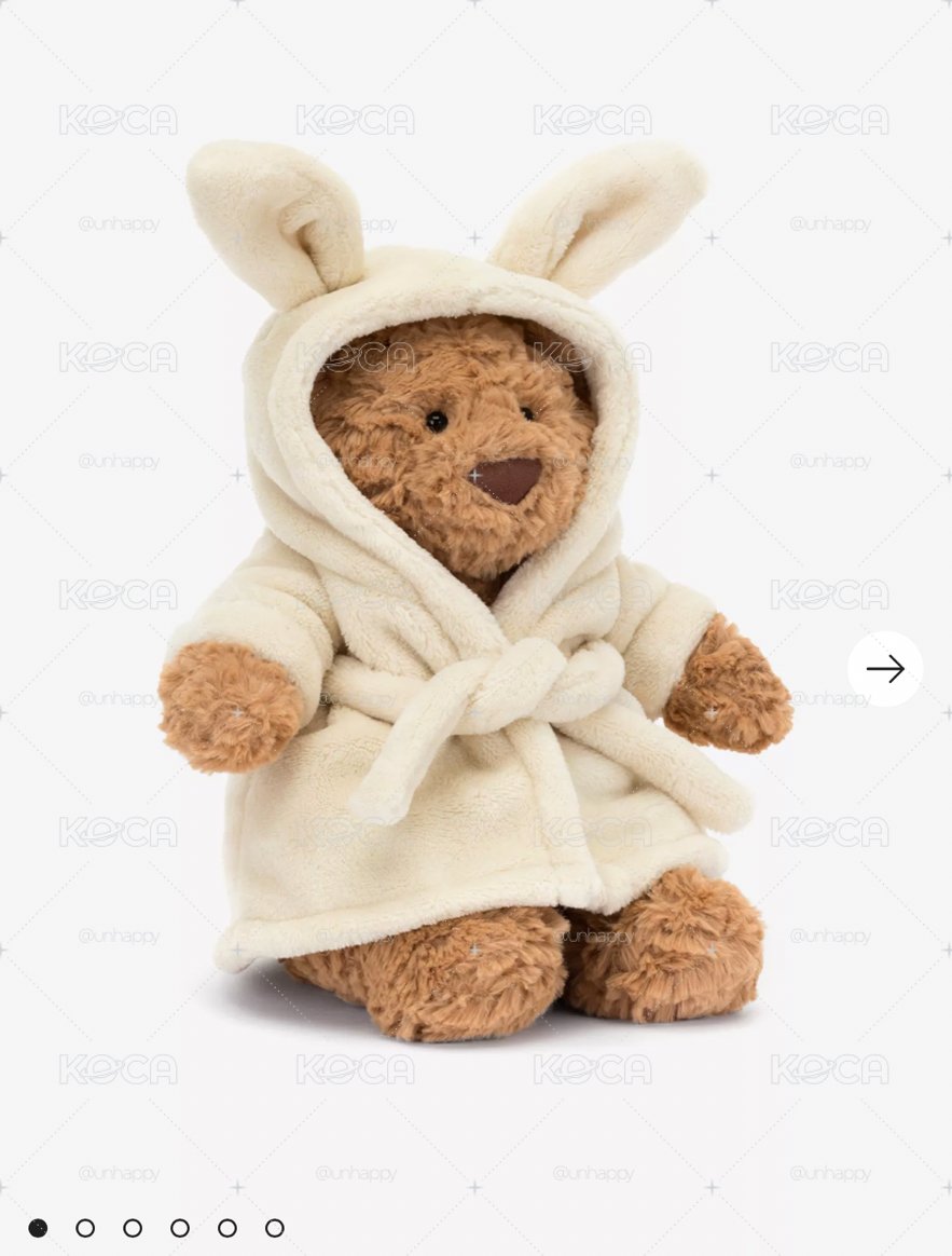 Jellycat 🐻Bartholomew Bathrobe Bear soft toy 26cm