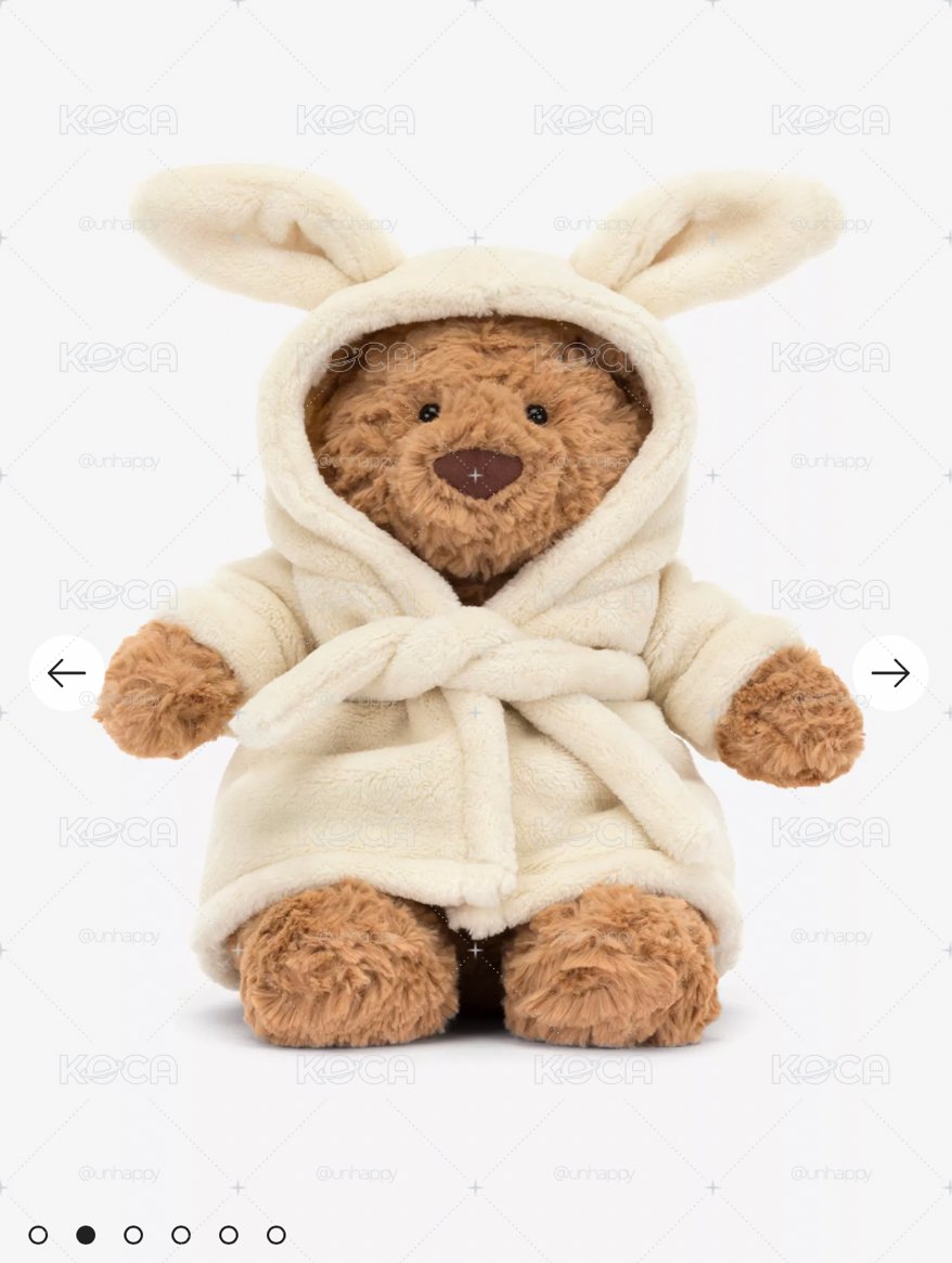 Jellycat 🐻Bartholomew Bathrobe Bear soft toy 26cm