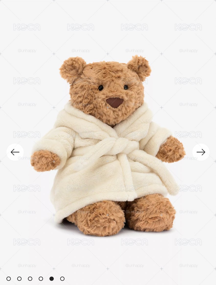 Jellycat 🐻Bartholomew Bathrobe Bear soft toy 26cm