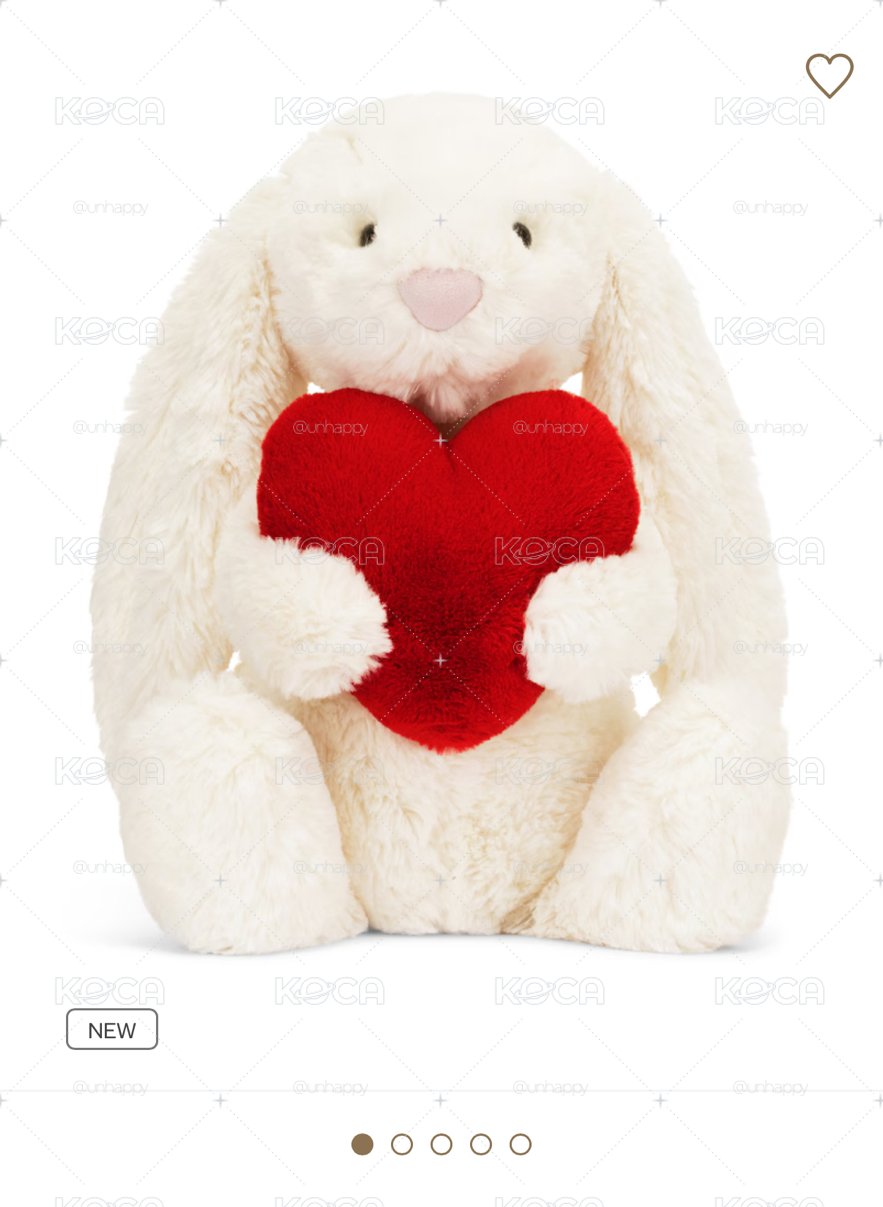 Jellycat 🐰Bashful Red Love Heart Bunny Original 31cm