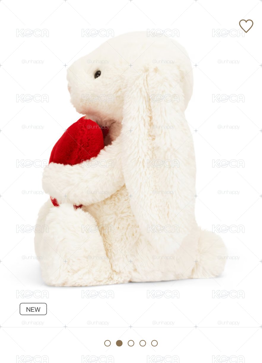 Jellycat 🐰Bashful Red Love Heart Bunny Original 31cm