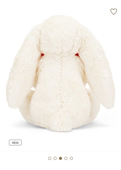 Jellycat 🐰Bashful Red Love Heart Bunny Original 31cm
