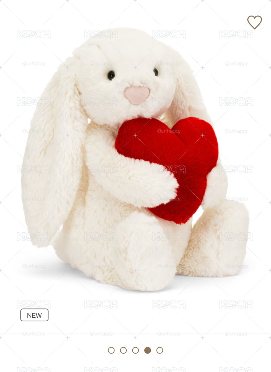Jellycat 🐰Bashful Red Love Heart Bunny Original 31cm