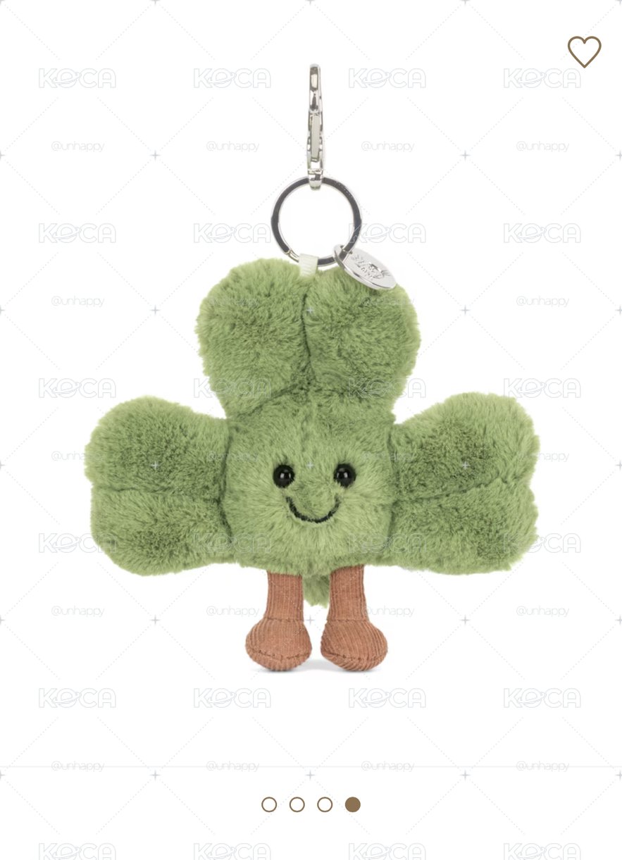 JELLYCAT🍀Amuseables Siofra Shamrock Bag Charm