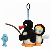 Baby Molly × Pingu 快樂垂釣系列 隱藏款 吊娃 小魚拔河