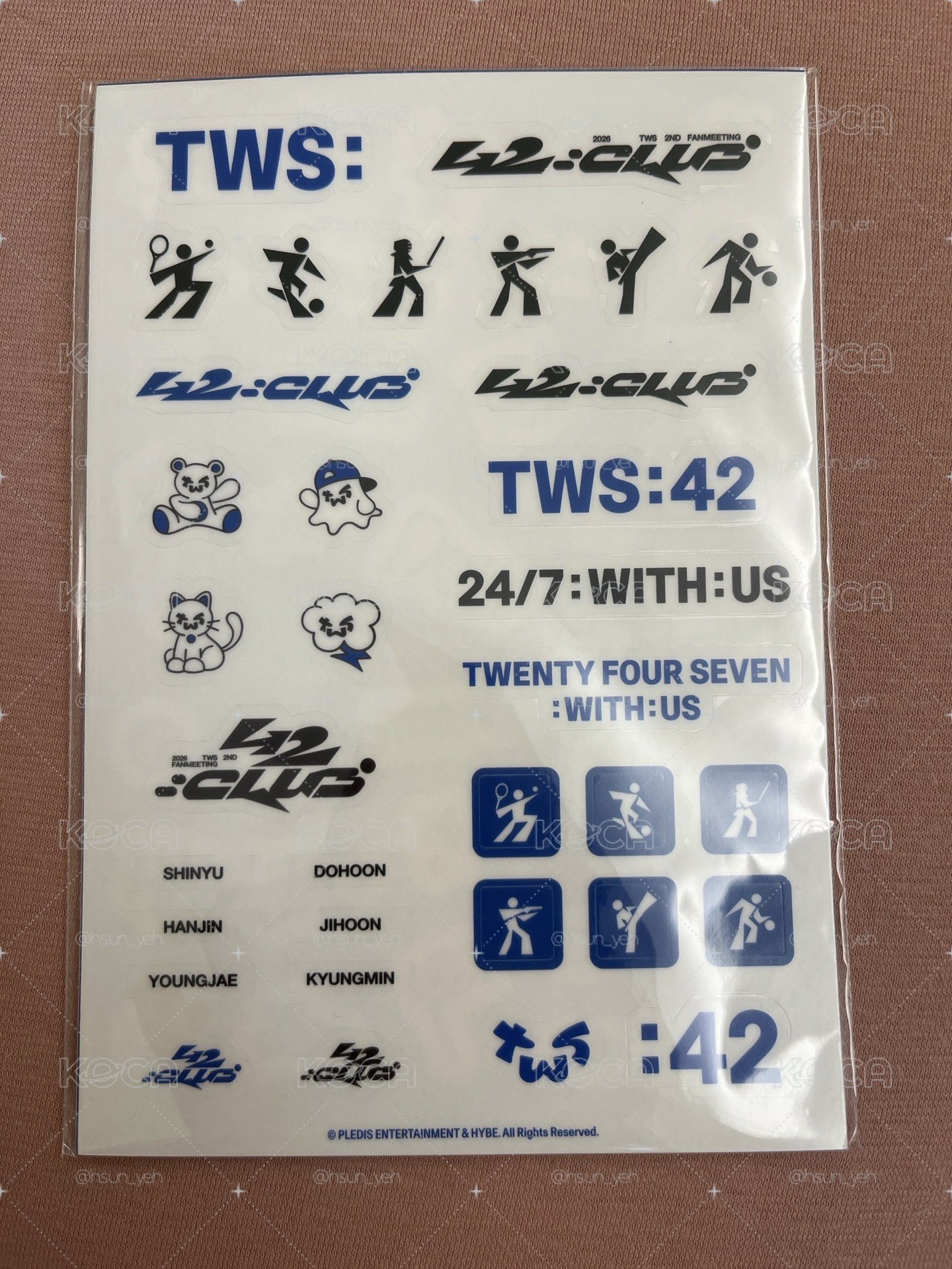 26年tws club飯咪 手燈貼紙