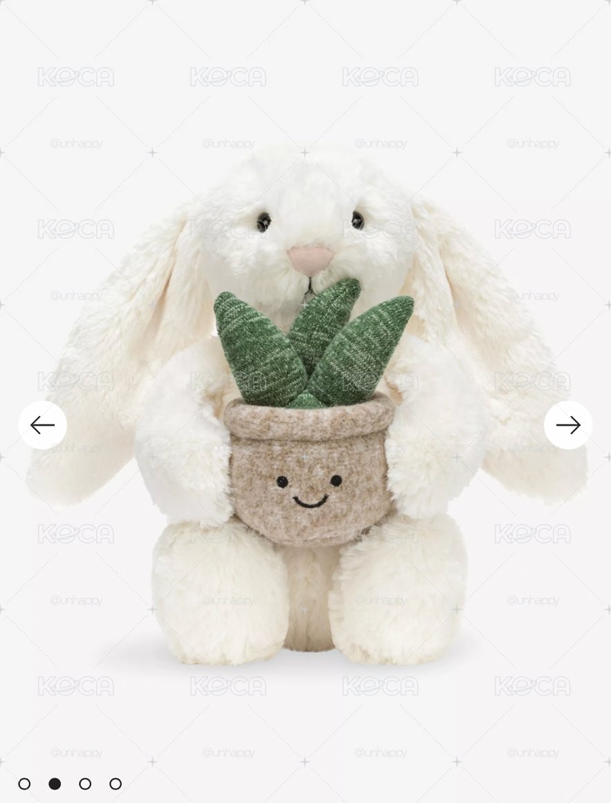 JELLYCAT🐰Cream Bunny With Plant Soft Toy 31cm