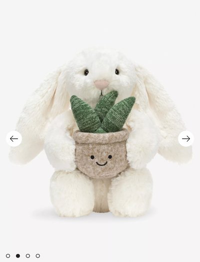 JELLYCAT🐰Cream Bunny With Plant Soft Toy 31cm
