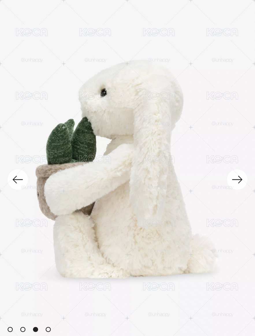 JELLYCAT🐰Cream Bunny With Plant Soft Toy 31cm