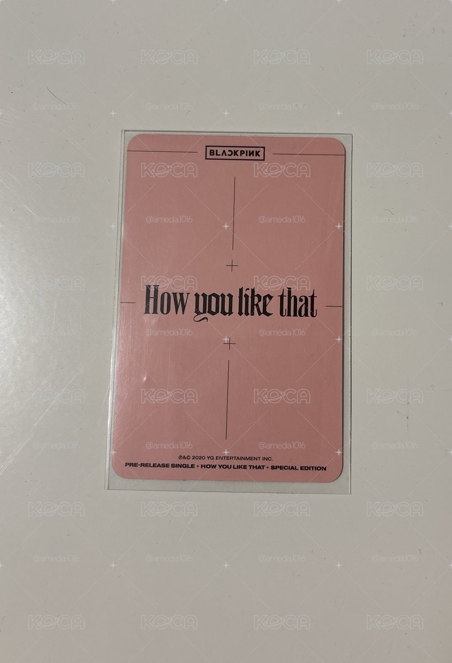 BLACKPINK LISA 官方小卡 How You Like That  HYLT專輯專卡 / 專卡莎