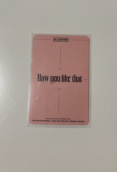BLACKPINK LISA 官方小卡 How You Like That  HYLT專輯專卡 / 專卡莎