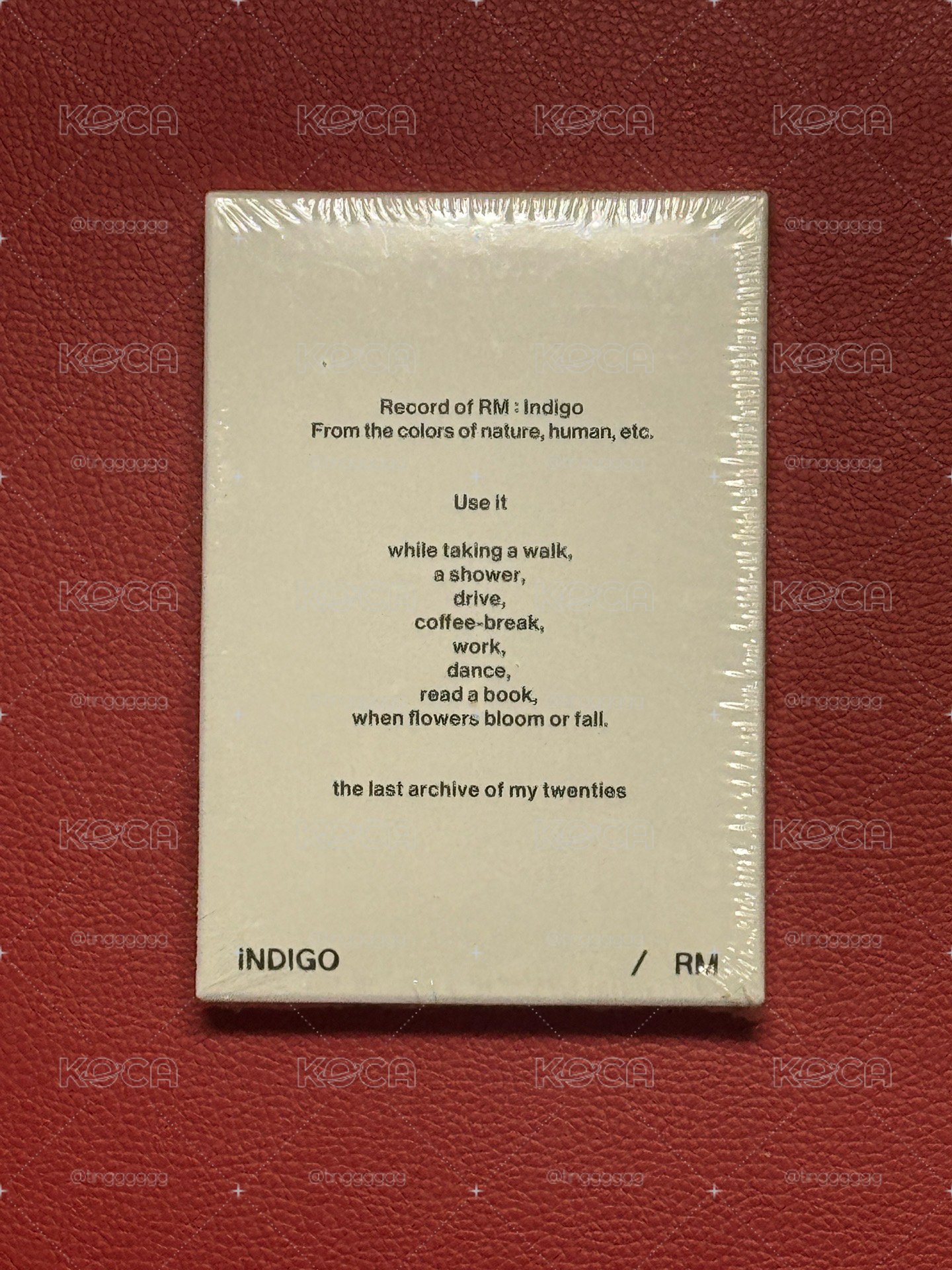INDIGO 專輯 電子專 RM