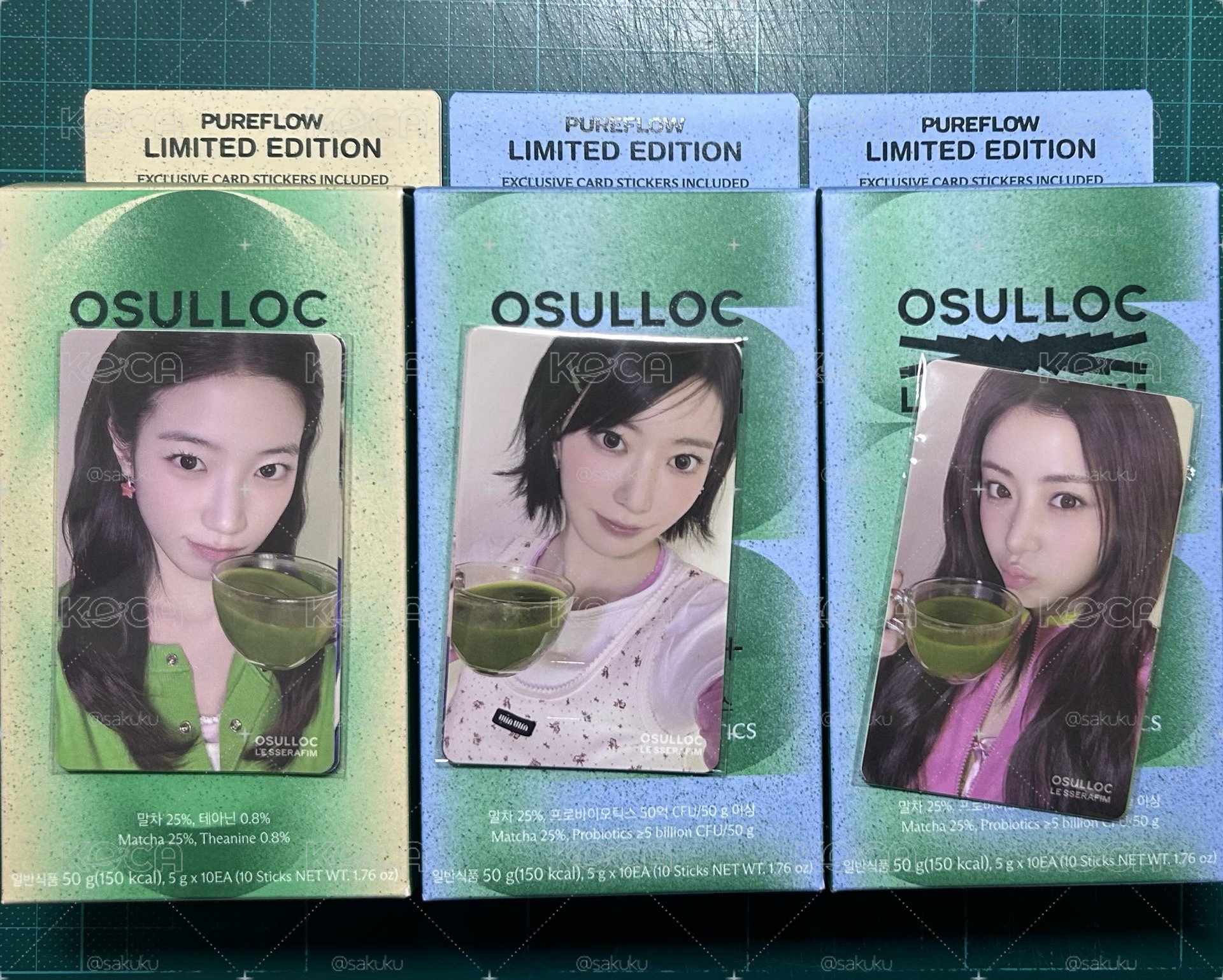 PUREFLOW OSULLOC 抹茶粉本體+抹茶卡貼