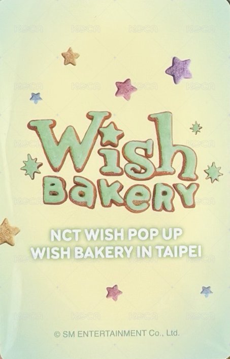 WISH Bakery km 台北限定 周邊卡 娃包 背面