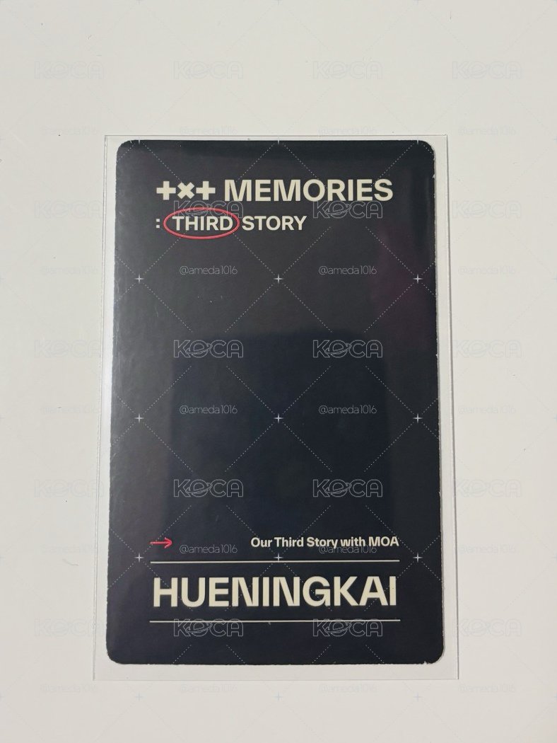 TXT HUENINGKAI 休寧凱 官方小卡 三期回憶錄《MEMORIES : THIRD STORY》隨機專卡