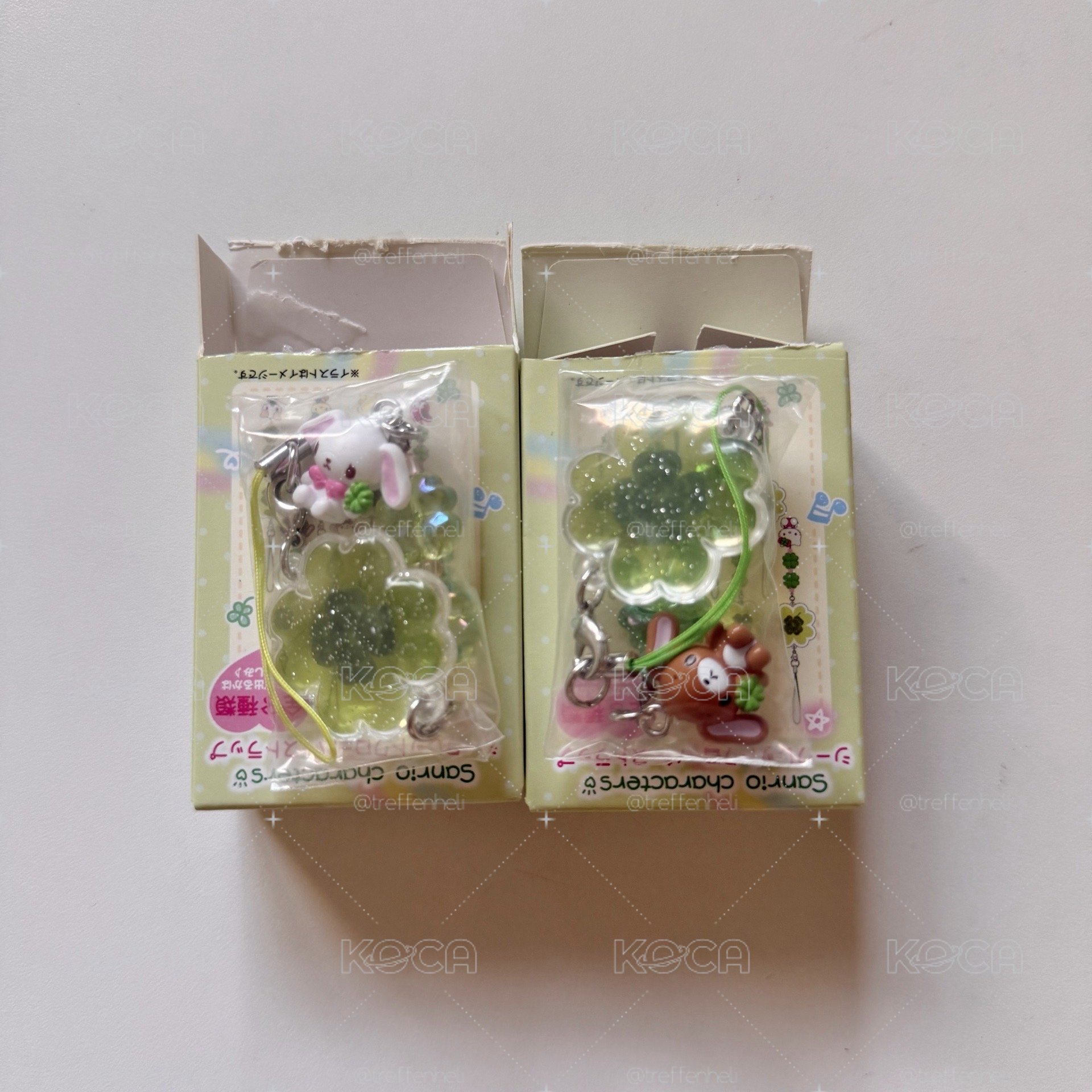 蜜糖邦尼四葉草吊飾