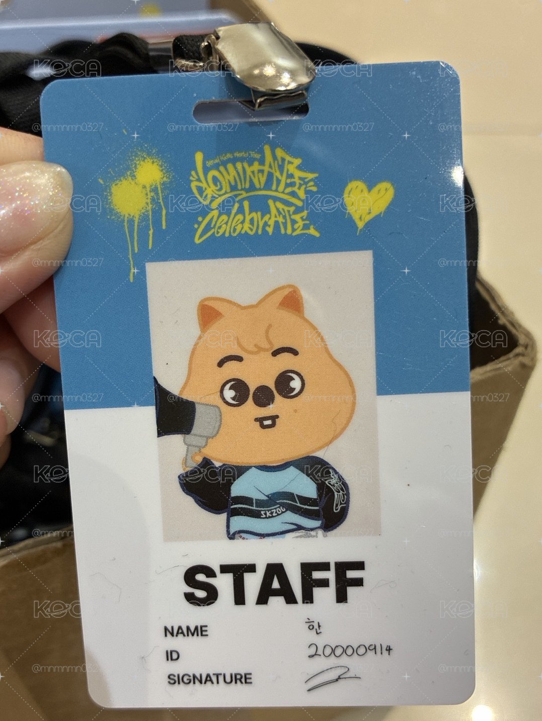 Stray Kids 安可場 快閃店入場 員工證 韓闊卡