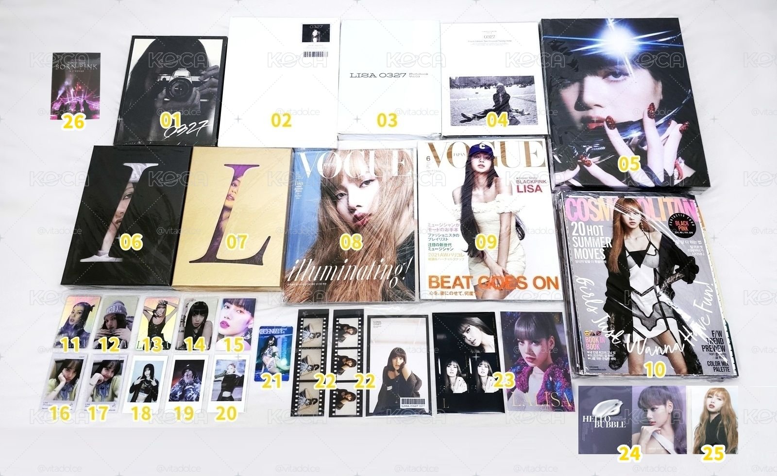 BLACKPINK LISA SET LALISA小卡專輯周邊區 💛 編號見圖三 💕