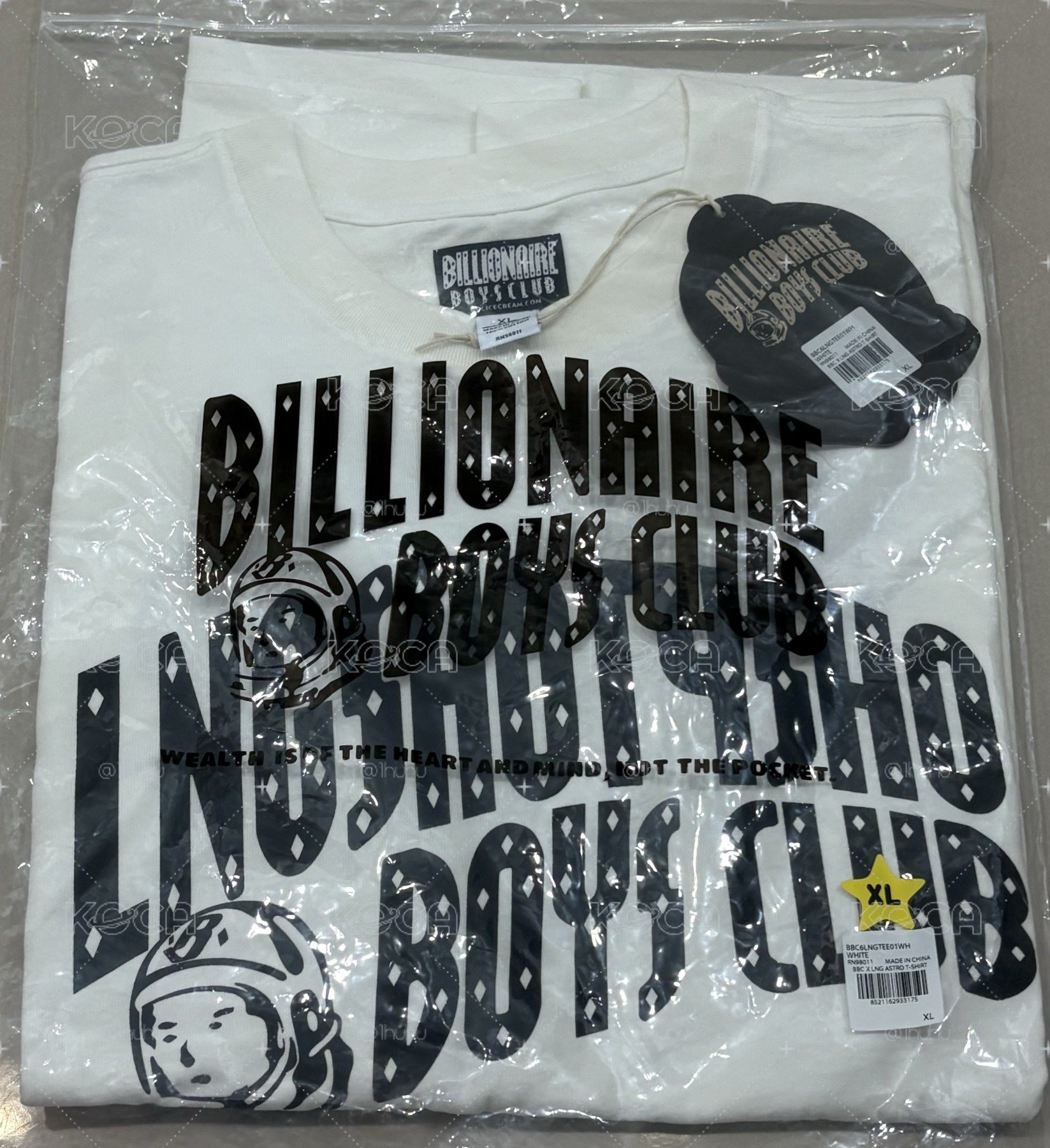 LNGSHOTxBBC 聯名白色上衣XL+貼紙