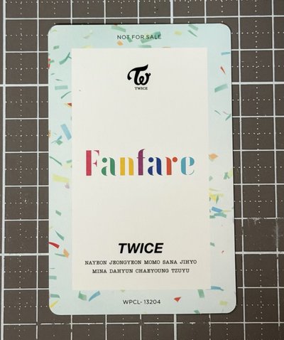 TWICE 日單 Fanfare 會員版拍手卡 娜璉