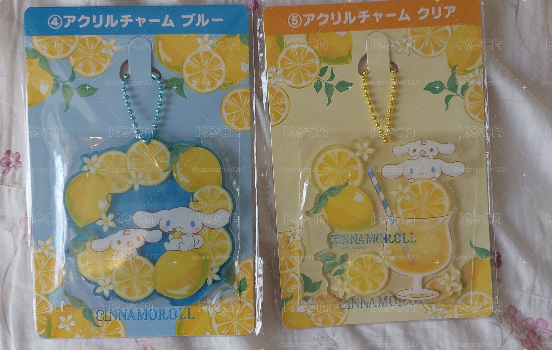大耳狗 夏日檸檬一番賞 透明收納包 壓克力吊飾
