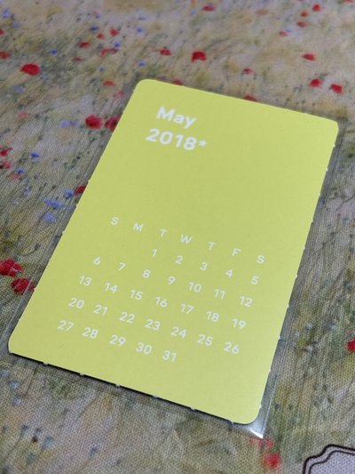 泰容 2018年曆小卡