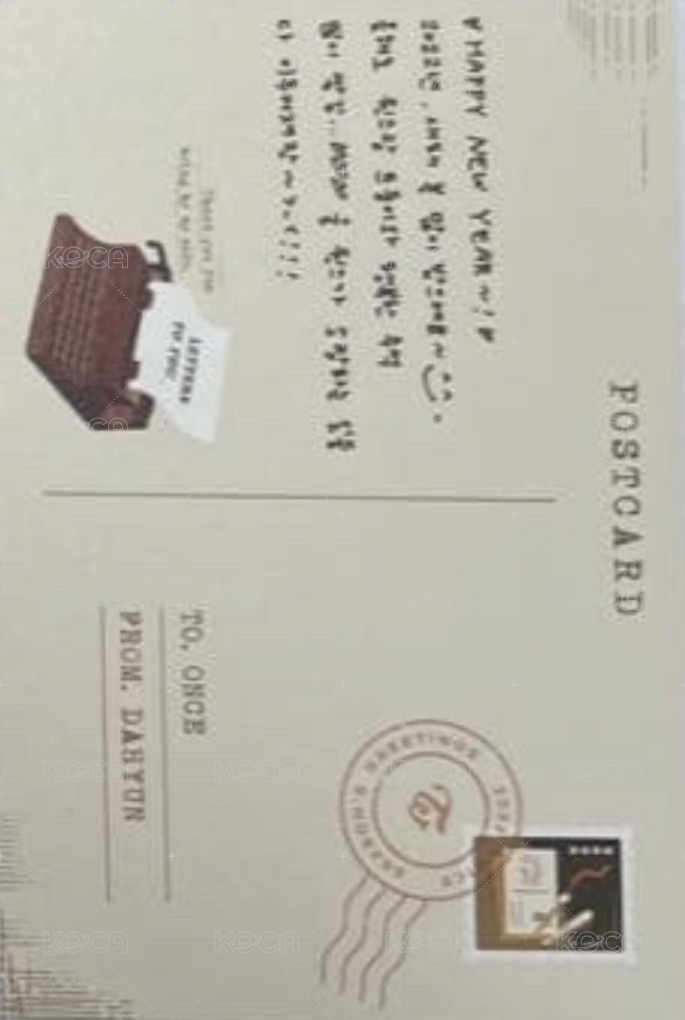 22’年曆 明信片  背面