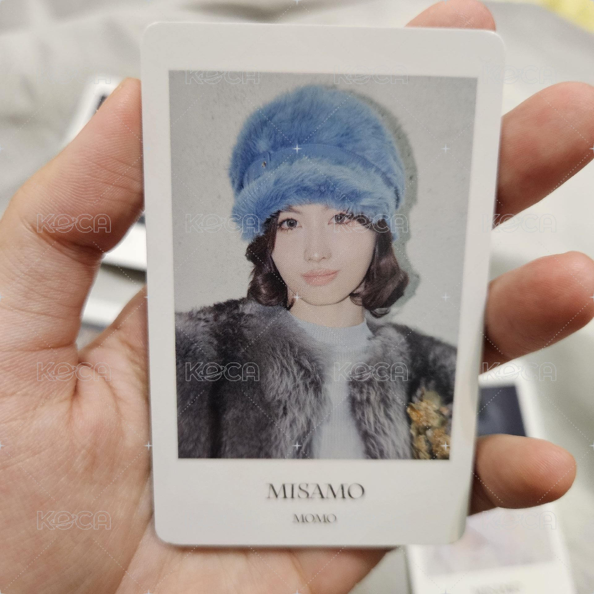 MISAMO 正規一 PLAY Showcase 周邊卡 MOMO 拆售 藍色毛帽 