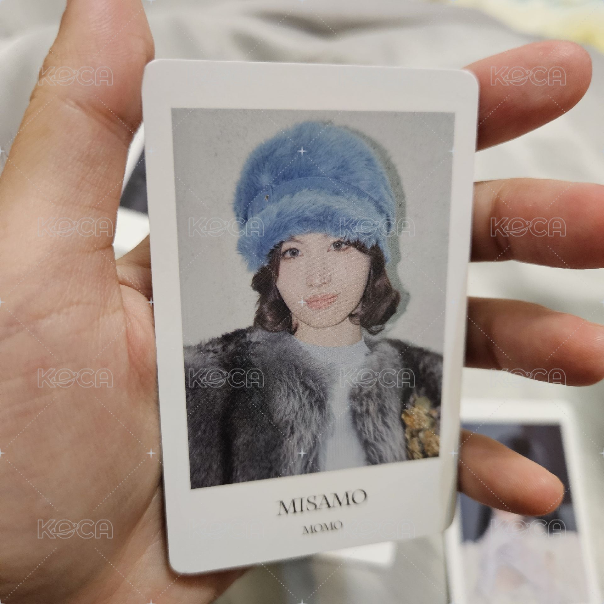 MISAMO 正規一 PLAY Showcase 周邊卡 MOMO 拆售 藍色毛帽 