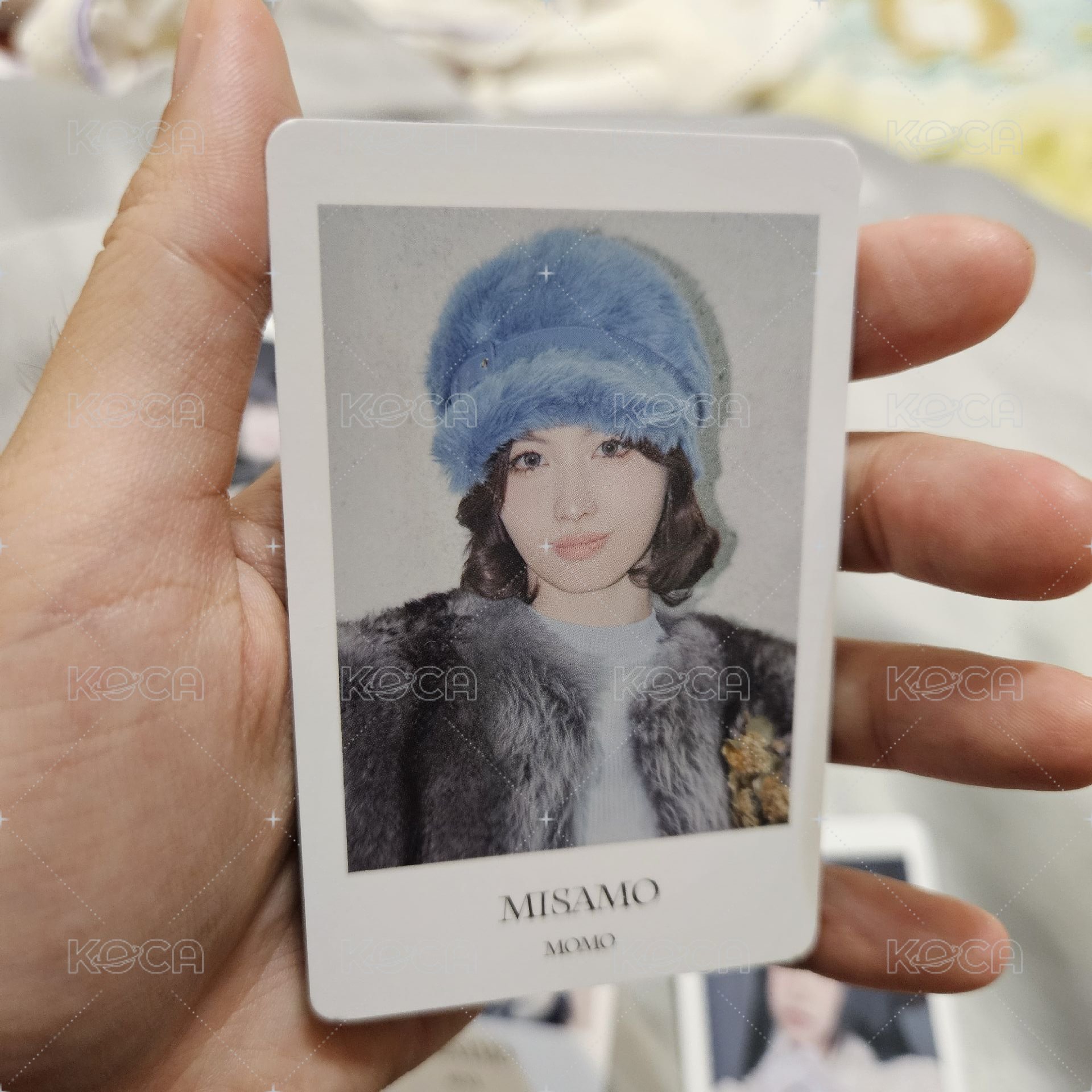 MISAMO 正規一 PLAY Showcase 周邊卡 MOMO 拆售 藍色毛帽 