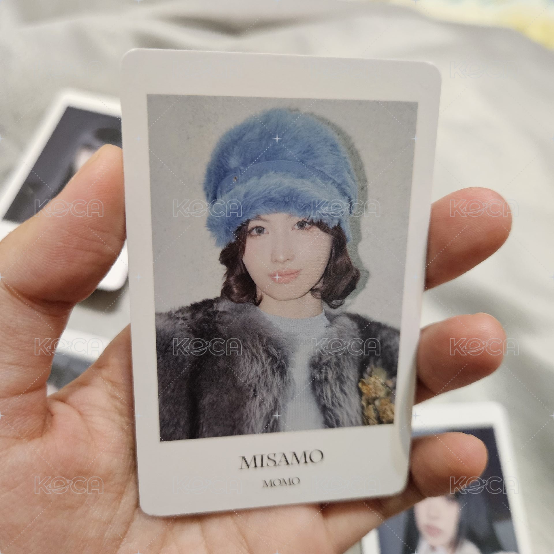 MISAMO 正規一 PLAY Showcase 周邊卡 MOMO 拆售 藍色毛帽 