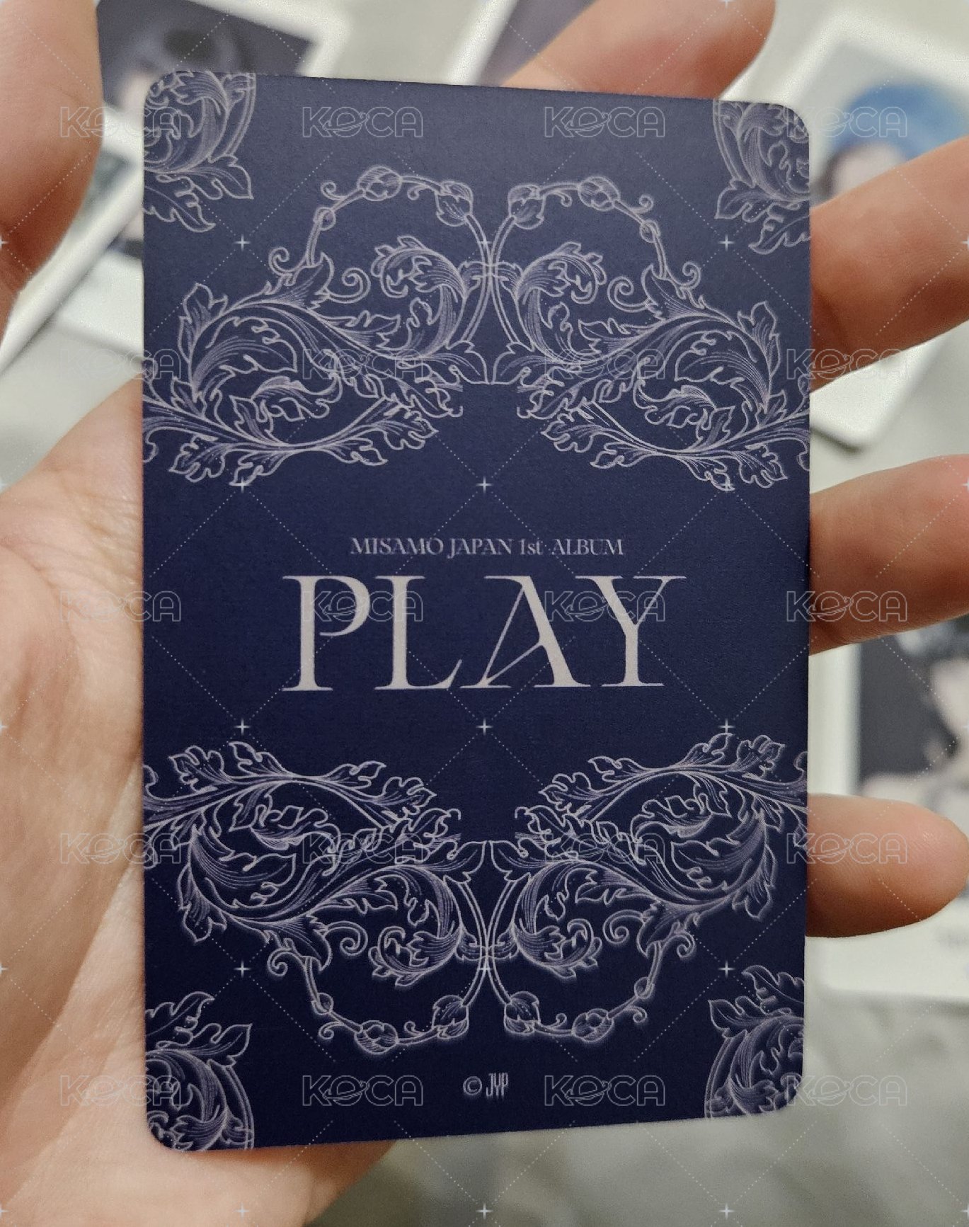 MISAMO 正規一 PLAY Showcase 周邊卡 MOMO 拆售 藍色毛帽 