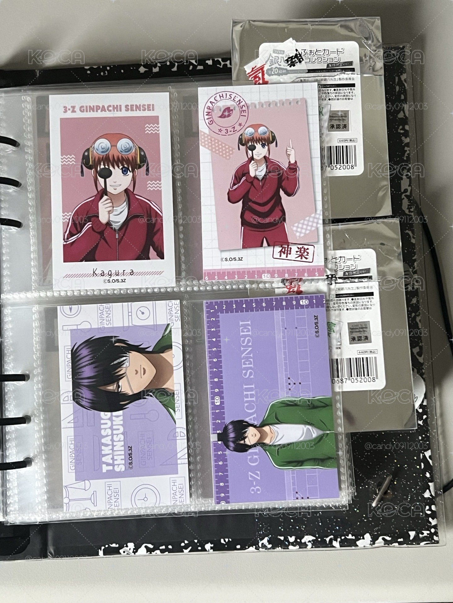 銀魂 3z身體測定 拍立得小卡 神樂 高衫