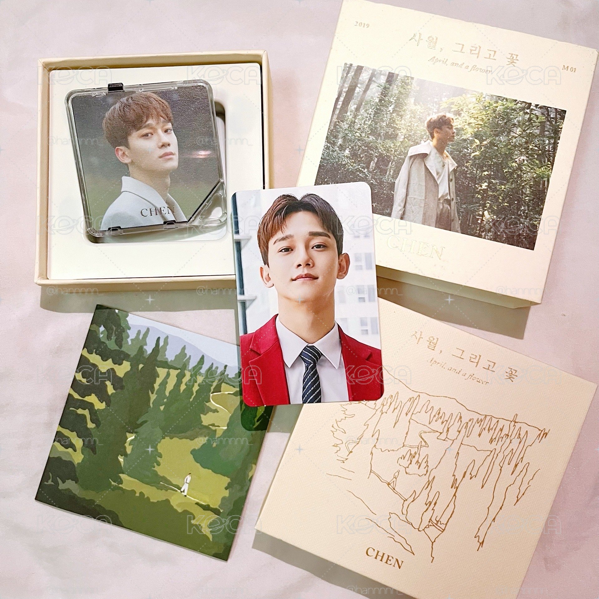 CHEN April, and a flower 小四月 智能專 空專+五巡紅西裝小卡