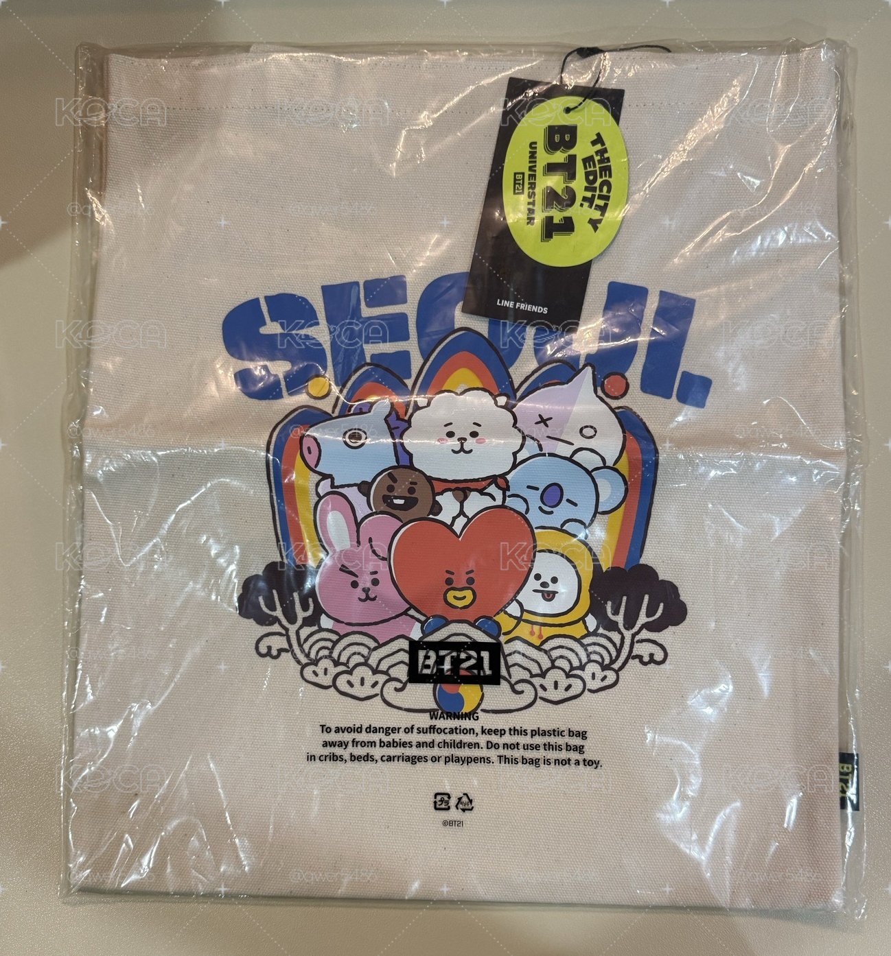 全新 帆布袋 BT21 首爾限定