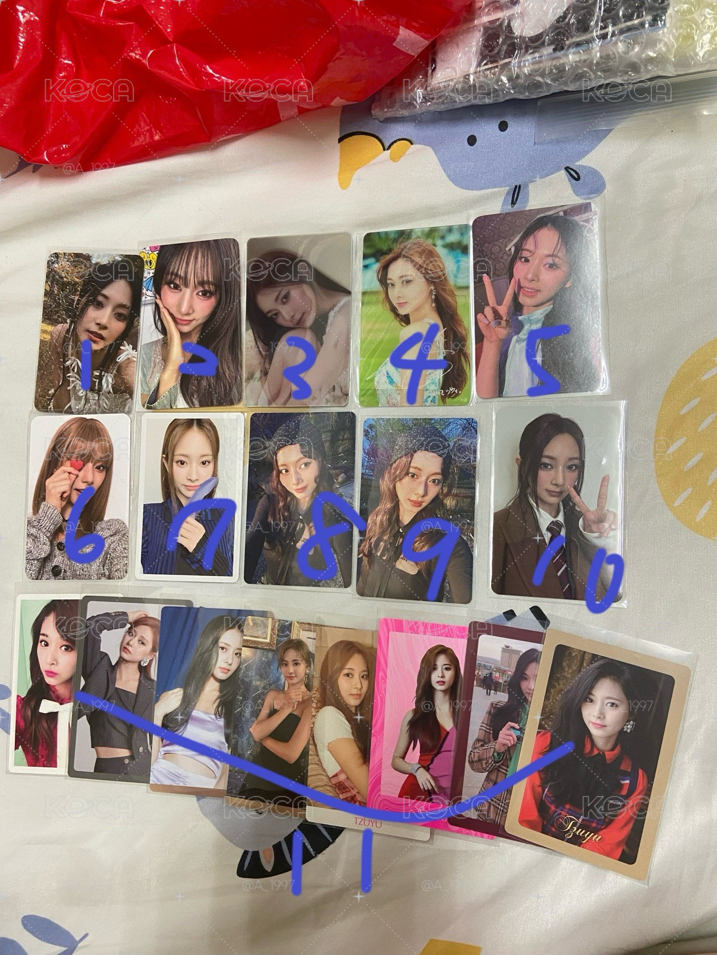 TWICE 子瑜官方小卡
