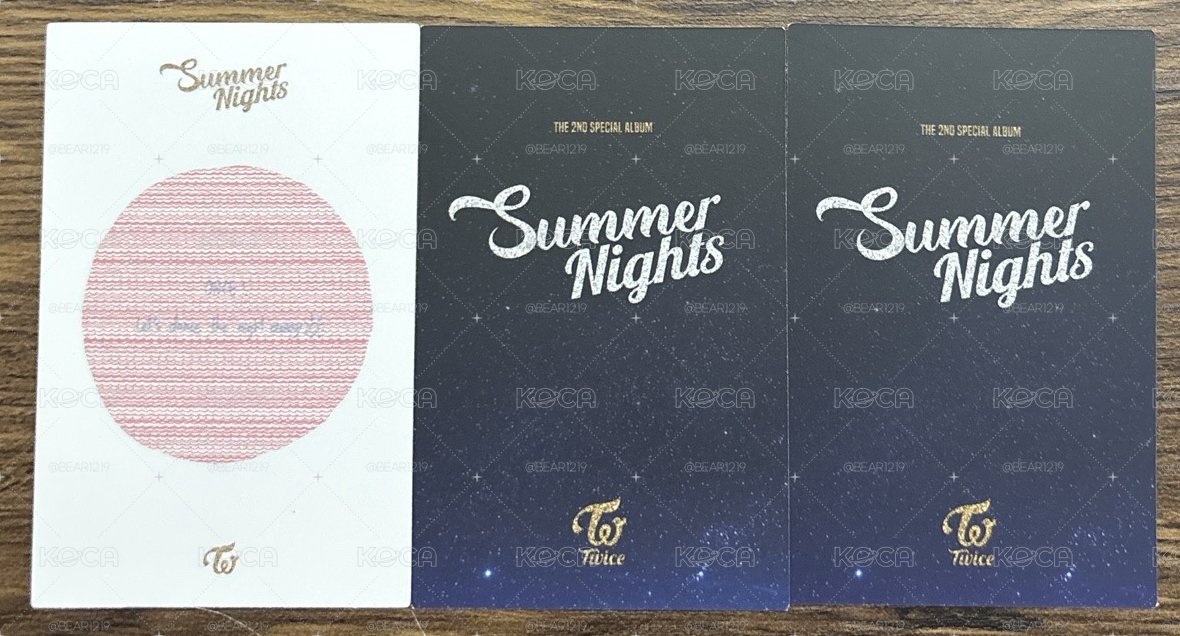 子瑜💙Summer Nights小卡三張