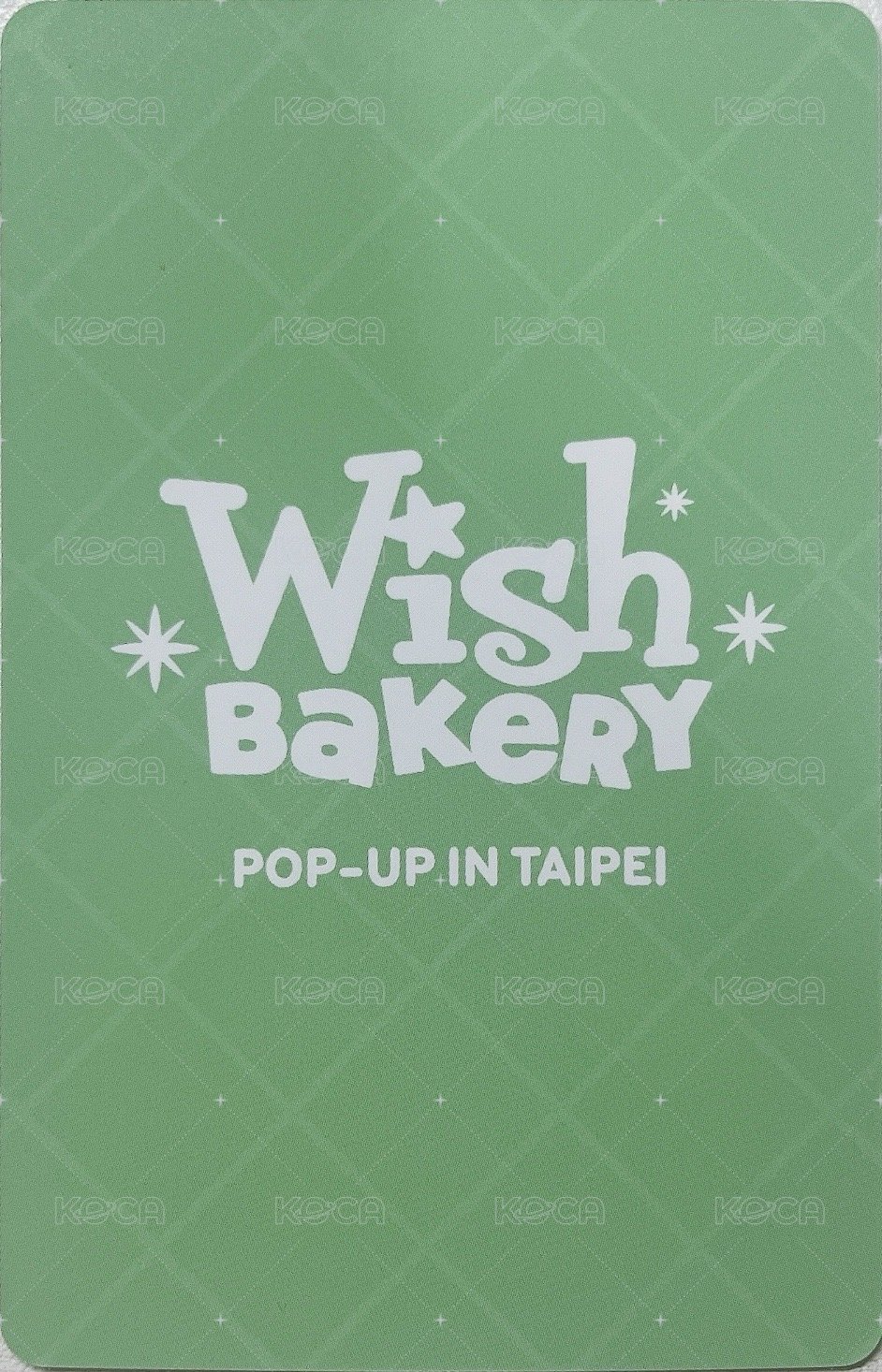WISH Bakery km 台北咖啡廳 周邊卡 餅乾飲料卡 背面