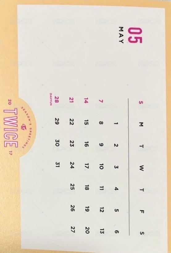 17‘年曆 明信片  背面