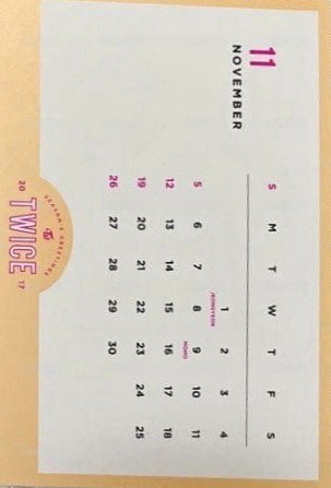 17‘年曆 明信片  背面