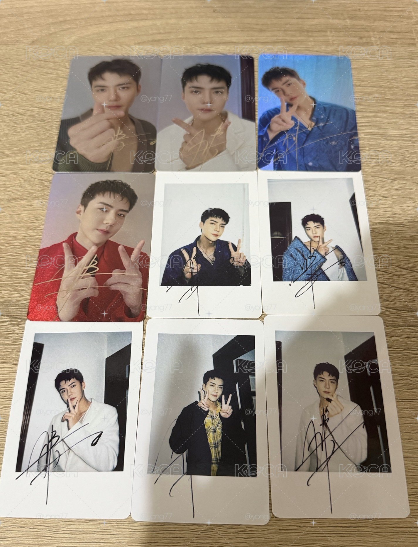 EXO Sehun 世勳紅西裝限量閃卡